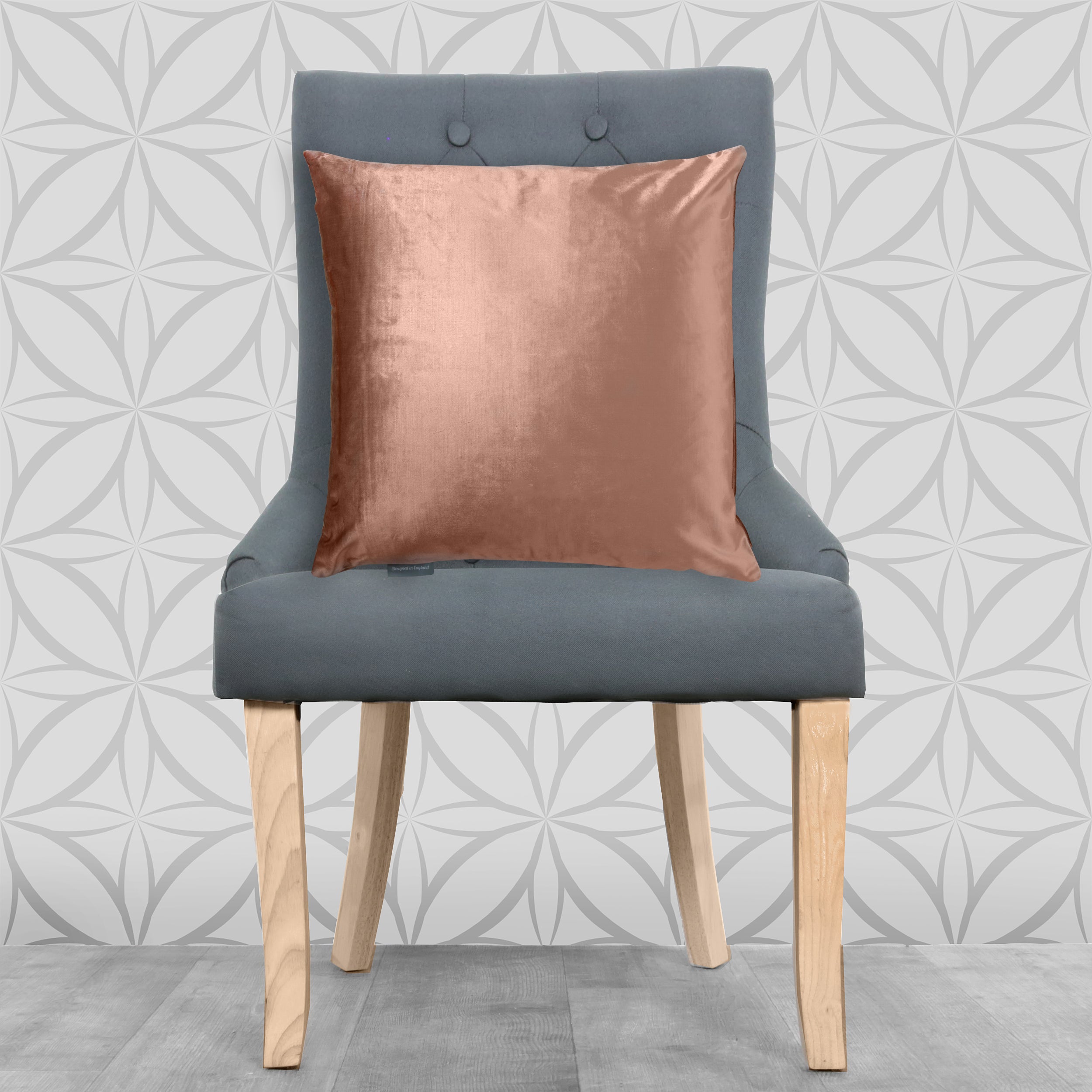 Lisa Pryde Luxury Satin Velvet Cushion - Rose Gold