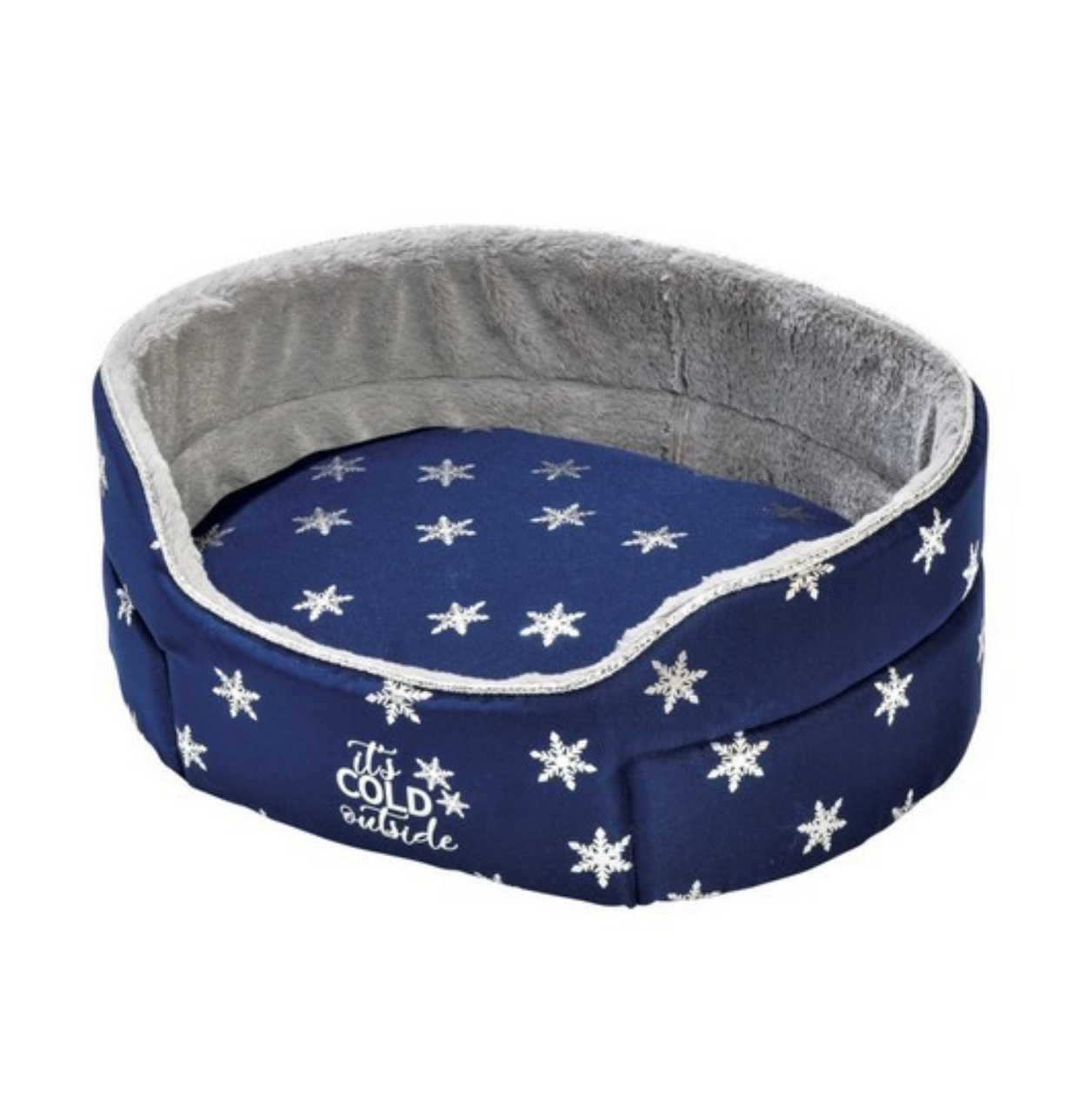 Bobby Corbeille Snowflake Pet Bed in Blue