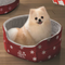 Bobby Corbeille Snowflake Pet Bed in Red