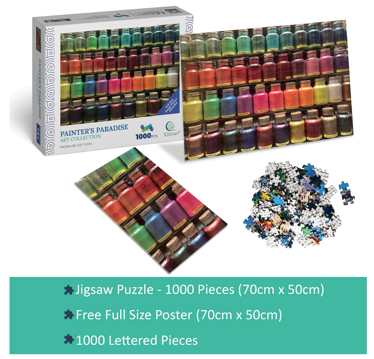 1000 Piece Jigsaw Puzzle Painter's Paradise