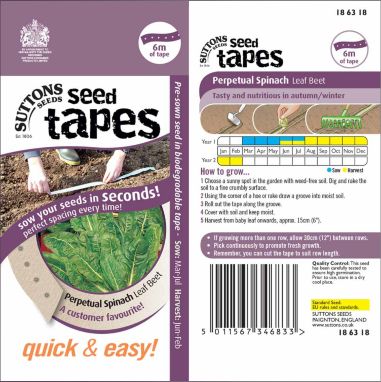 Suttons Seed Tapes