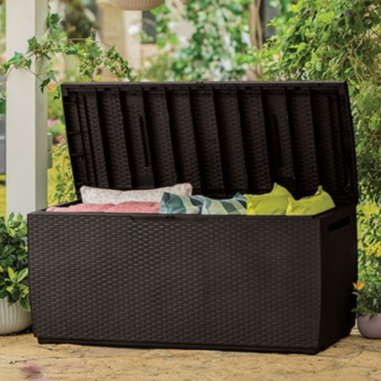 Keter Capri Deck Box 305 Litres - Wood Brown