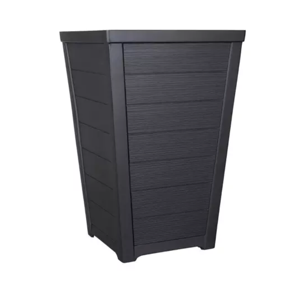 Pair of Keter Tall Planters - Anthracite - 57cm