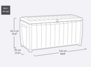 Keter Novel Deluxe 340L Storage Box - Anthracite