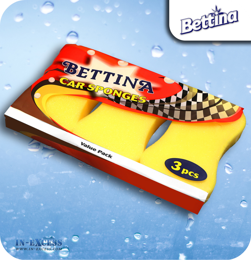 Bettina Car Sponges - Pack of 3