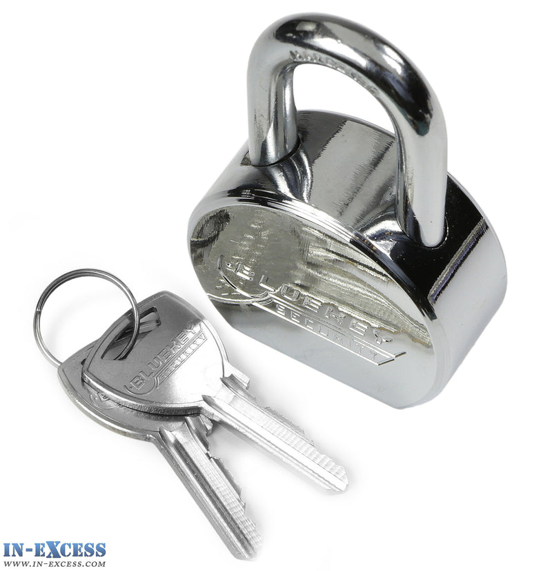 10x Bluekey Maximum Security Solid Steel Body Round Keyed Alike 55mm Padlocks MS-RS55L-KA