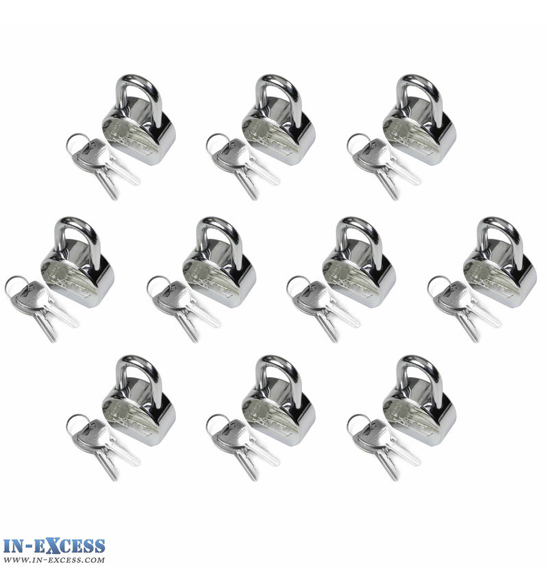 10x Bluekey Maximum Security Solid Steel Body Round Keyed Alike 55mm Padlocks MS-RS55L-KA