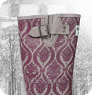 Briers Stylish Historic Adjustable Neoprene Lined Wellington Walking Boots - Purple Pattern Wellies