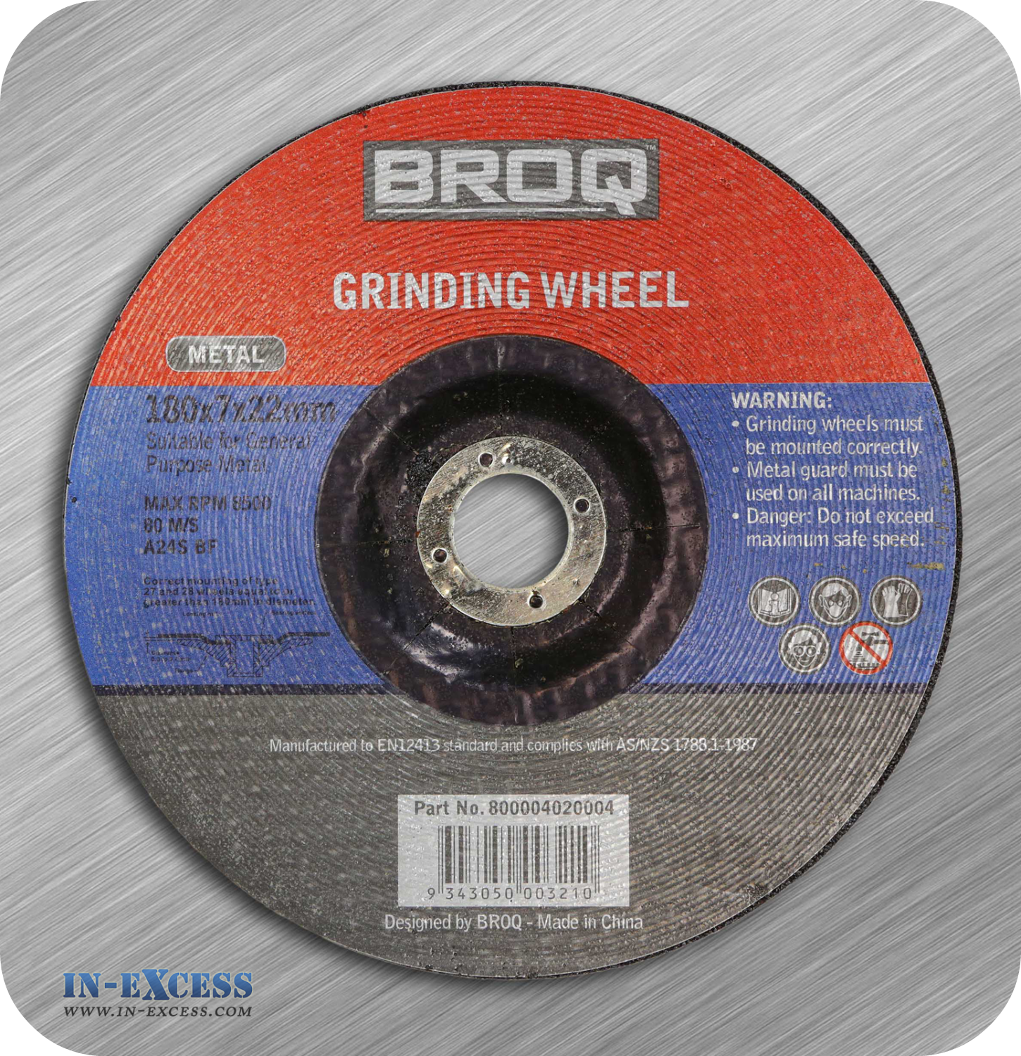 BROQ Metal Grinding Wheel Depressed Centre - 180mm