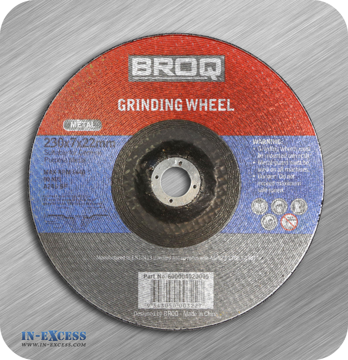 BROQ Metal Grinding Wheel Depressed Centre - 230mm