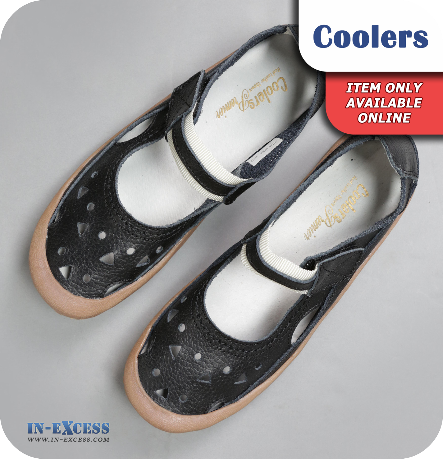 Coolers Premier Leather Sandals - Black 