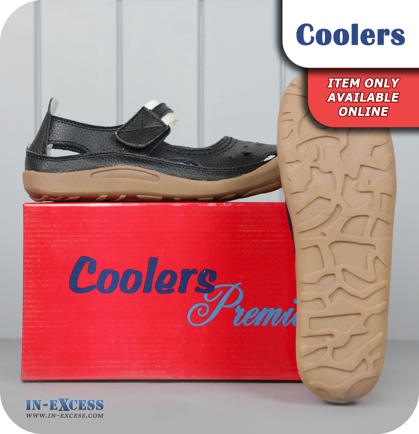 Coolers Premier Leather Sandals - Black 