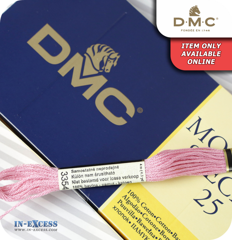 DMC Mouliné Special 25 Cotton Thread - Pack of 16 Skeins (3354 Dusty Rose)