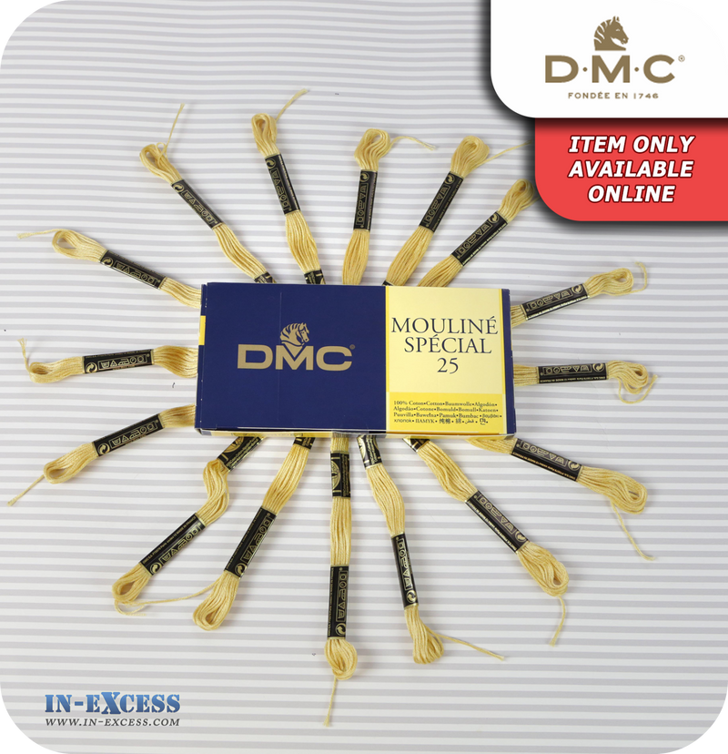 DMC Mouliné Special 25 Cotton Thread - Pack of 16 Skeins (676 Old Gold)
