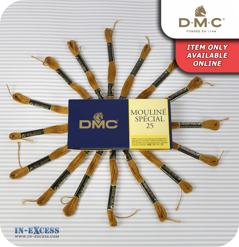 DMC Mouliné Special 25 Cotton Thread - Pack of 16 Skeins (782 Dark Topaz)