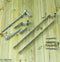 Double Strap Hinge Set Galvanised With Gate Hanger Bolt 600mm 24"