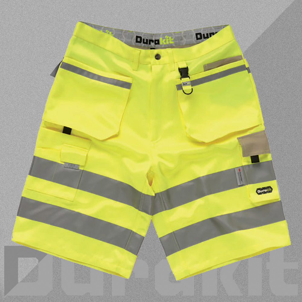 Durakit Safety Workwear -  Hi Vis Work Shorts - Class 1