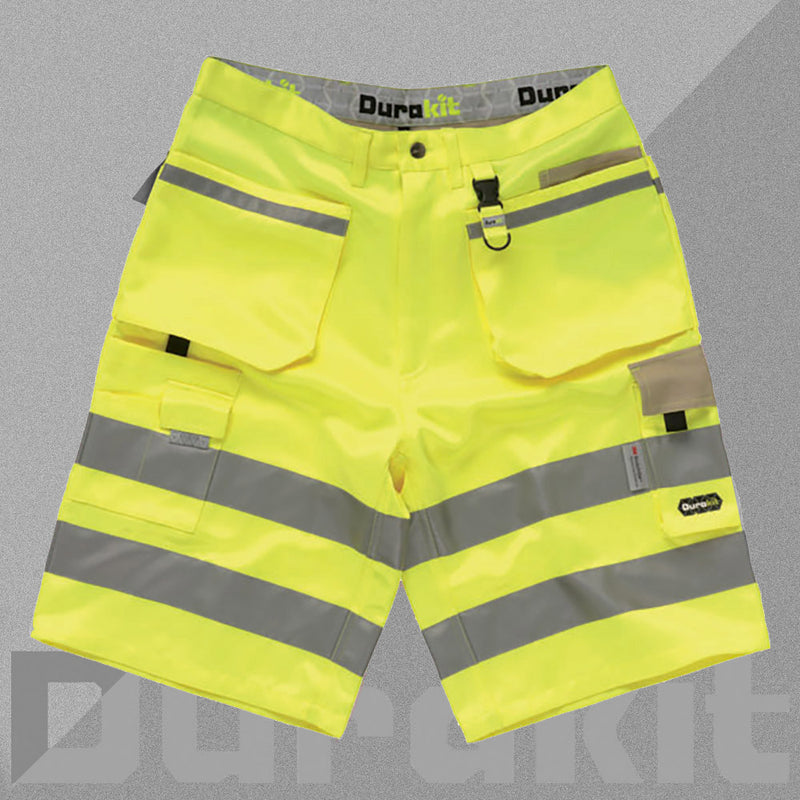 Durakit Safety Workwear -  Hi Vis Work Shorts - Class 1