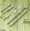 Adjustable Field Gate Hinge Set Galvanised Hanging With Bolts 600mm 24"
