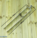 Double Strap Hinge Set Galvanised With Gate Hanger Bolt 600mm 24"