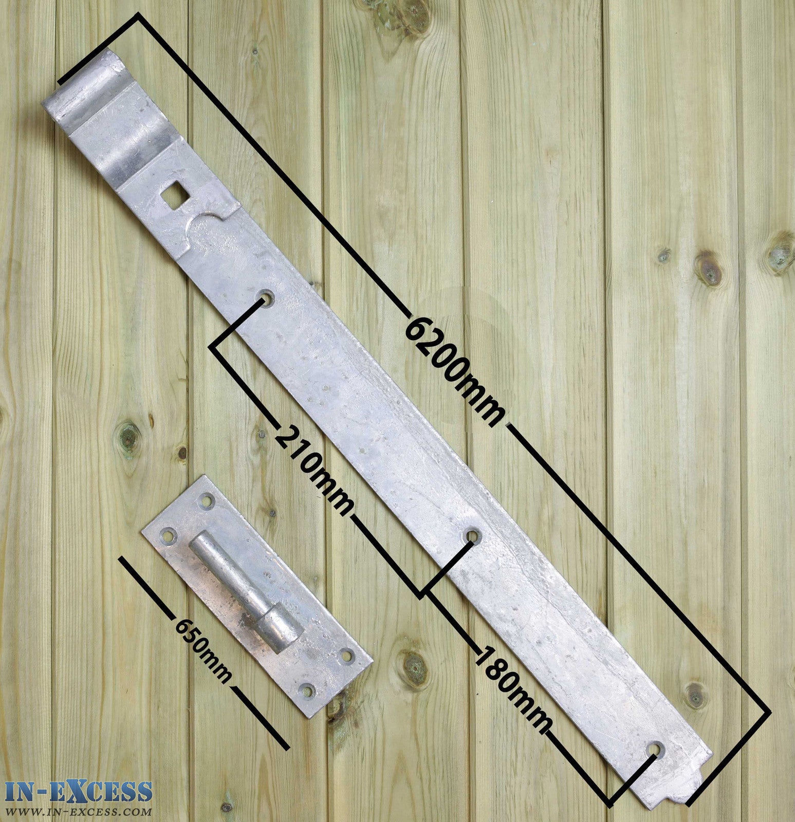 Cranked Hook & Bands Galvanised Gate Door Hinge Heavy Duty 600mm / 24"