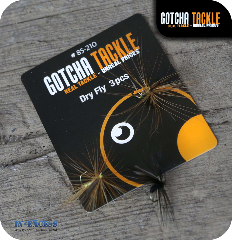 Gotcha Tackle Dry Fly - 3 Pieces
