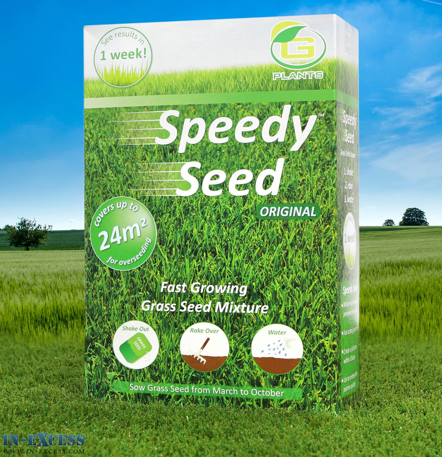 G Plants Speedy Seed Fast Growing Grass Seed - 400g