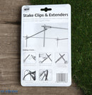 Green Tree Stake Clips & Extenders 16mm (12 clips & 4 extenders)
