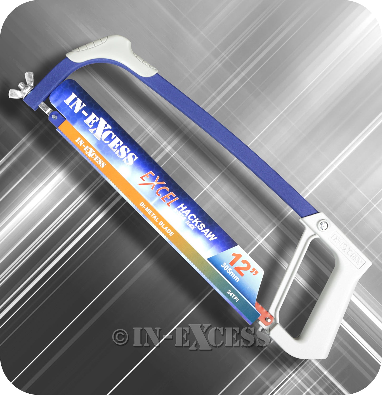 In-Excess Excel Hacksaw With Bi-Metal Hacksaw Blade 24TPI - 305mm (12")
