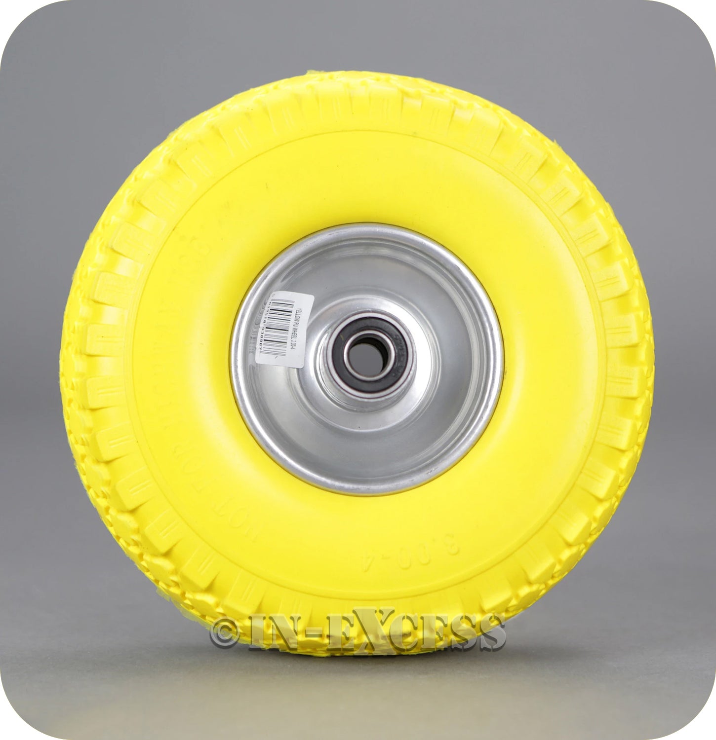 In-Excess Hardware Solid Puncture Proof Replacement PU Sack Truck Trolley Wheel - Yellow (260mm)