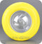 In-Excess Hardware Solid Steel Rim Replacement PU Wheelbarrow Wheel - Yellow (390mm)