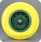 In-Excess Hardware Solid Plastic Rim Replacement PU Wheelbarrow Wheel - Yellow (390mm)