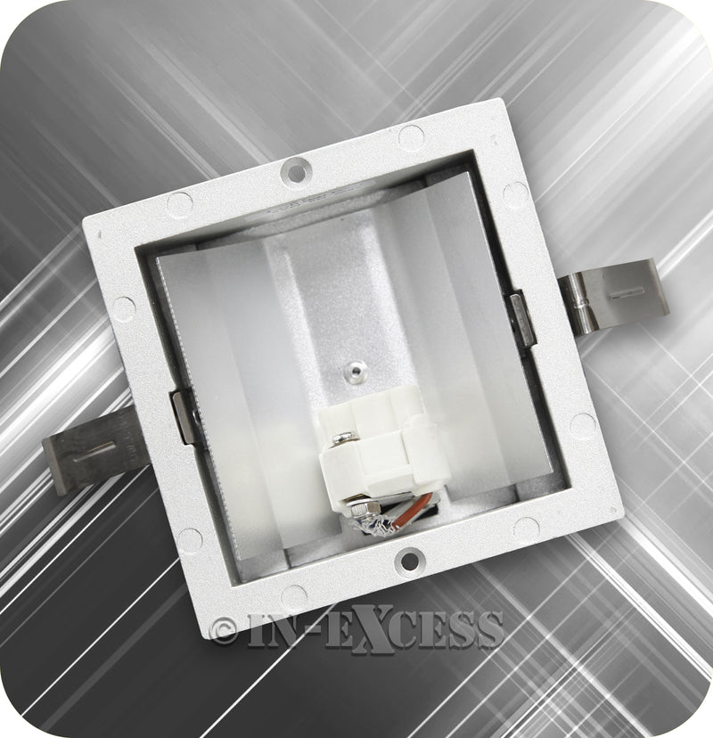 In-Excess Satin Square Recessed G9 Capsule Downlight - Grated