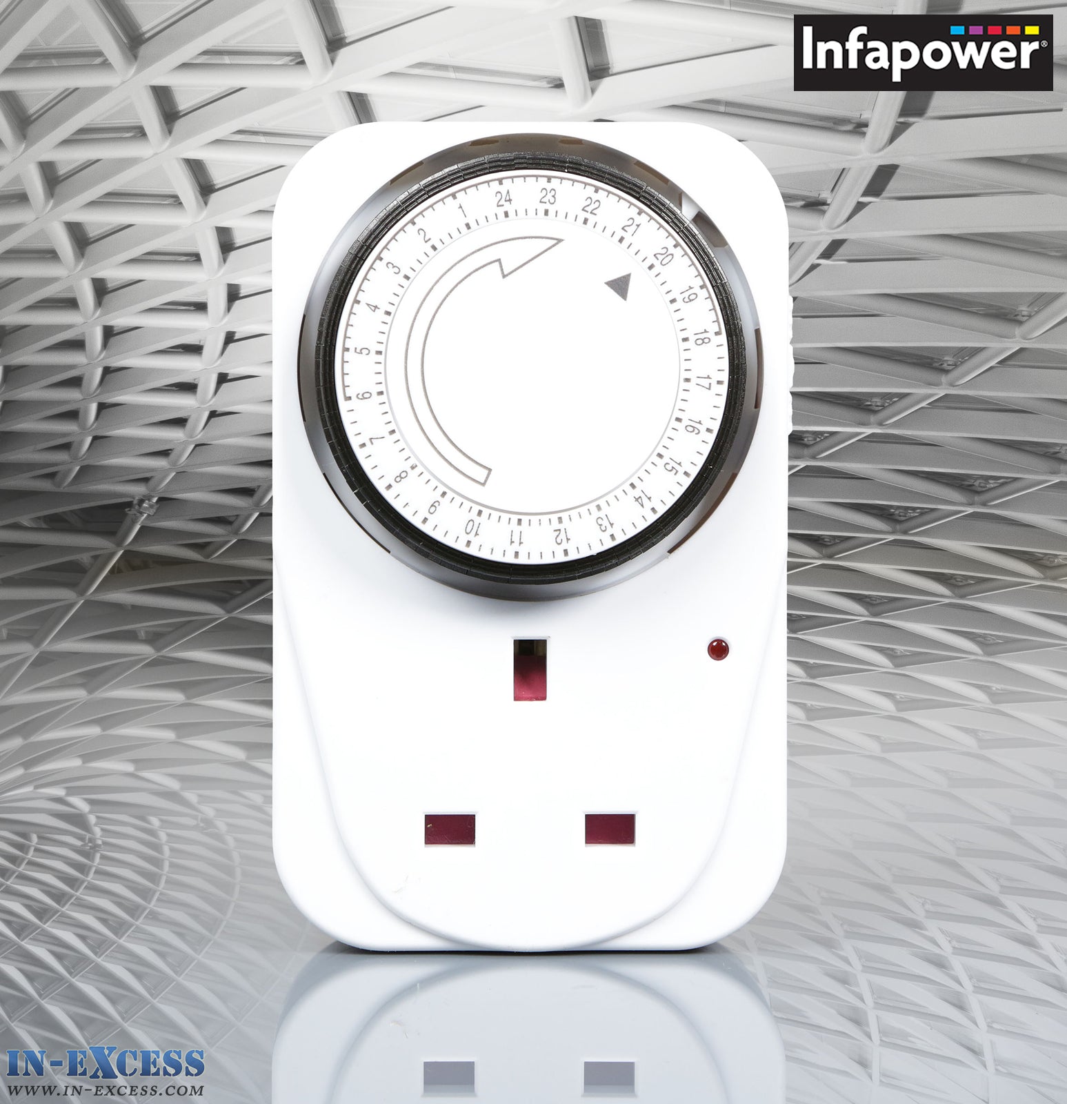 Infapower 24 Hour Programmable Timer Switch Control Power Socket x011