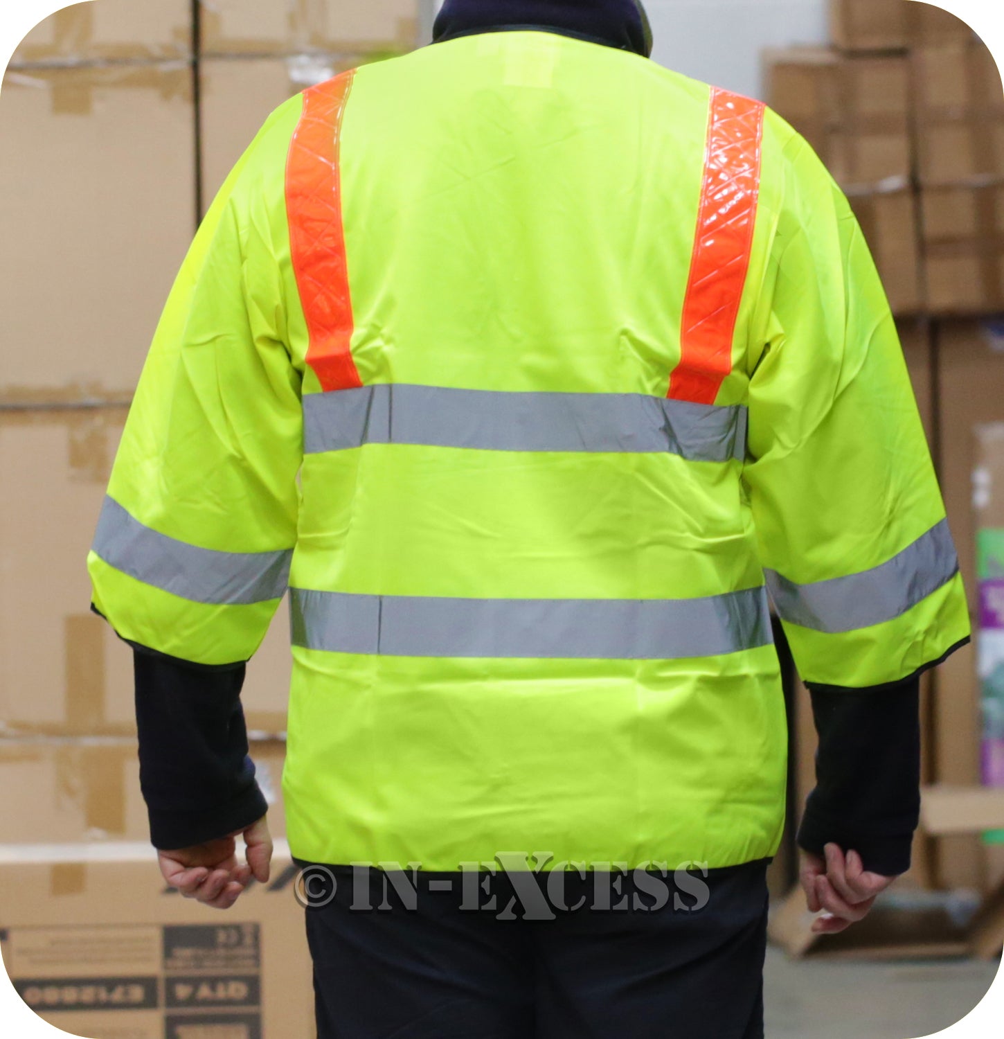 JSP Class 2 High Visibility Reflective Zipped Vest Waist Coat - Yellow With Red Braces