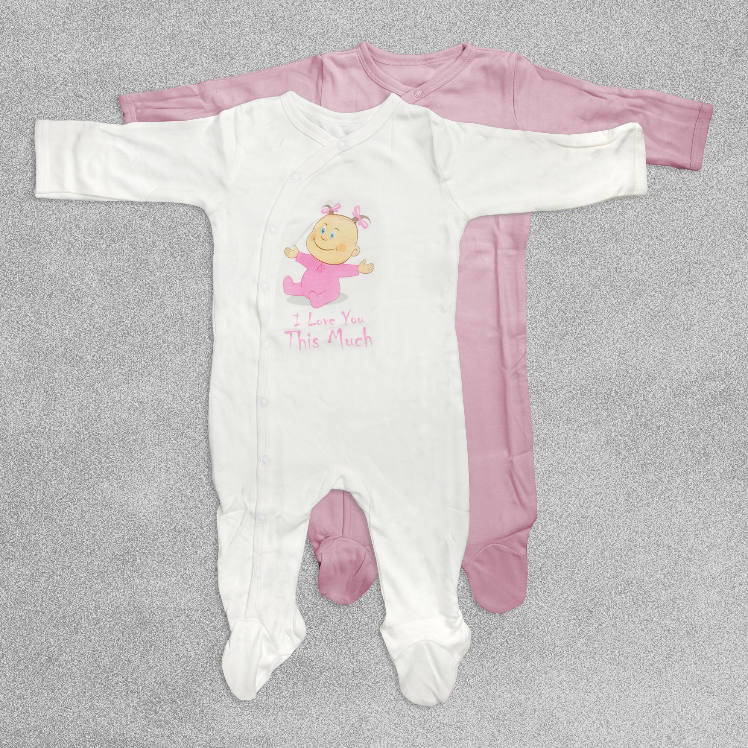 Soft ‘n’ Snuggly Long Sleeved Bamboo Sleepsuit (Pack of 2)