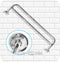 Metlex Carlton Bathroom Accessories Fixed End Double Towel Rail 24" - Chrome Finish