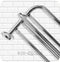 Metlex Majestic Bathroom Accessories Clean Towel Rack Rail With Under Rail - Chrome Finish