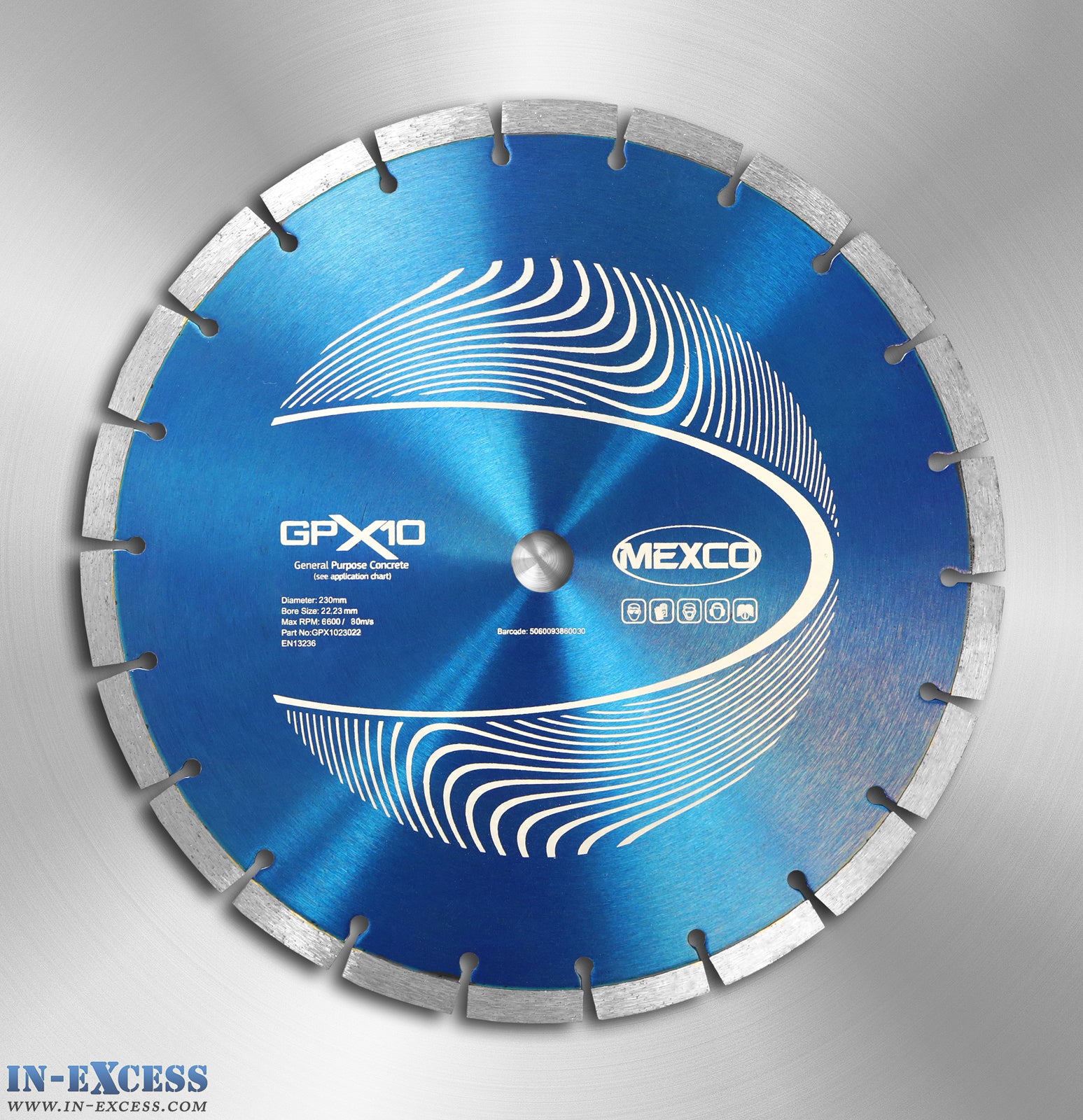 Mexco Professional GPX10 Diamond Cutting Disc for Concrete 230mm
