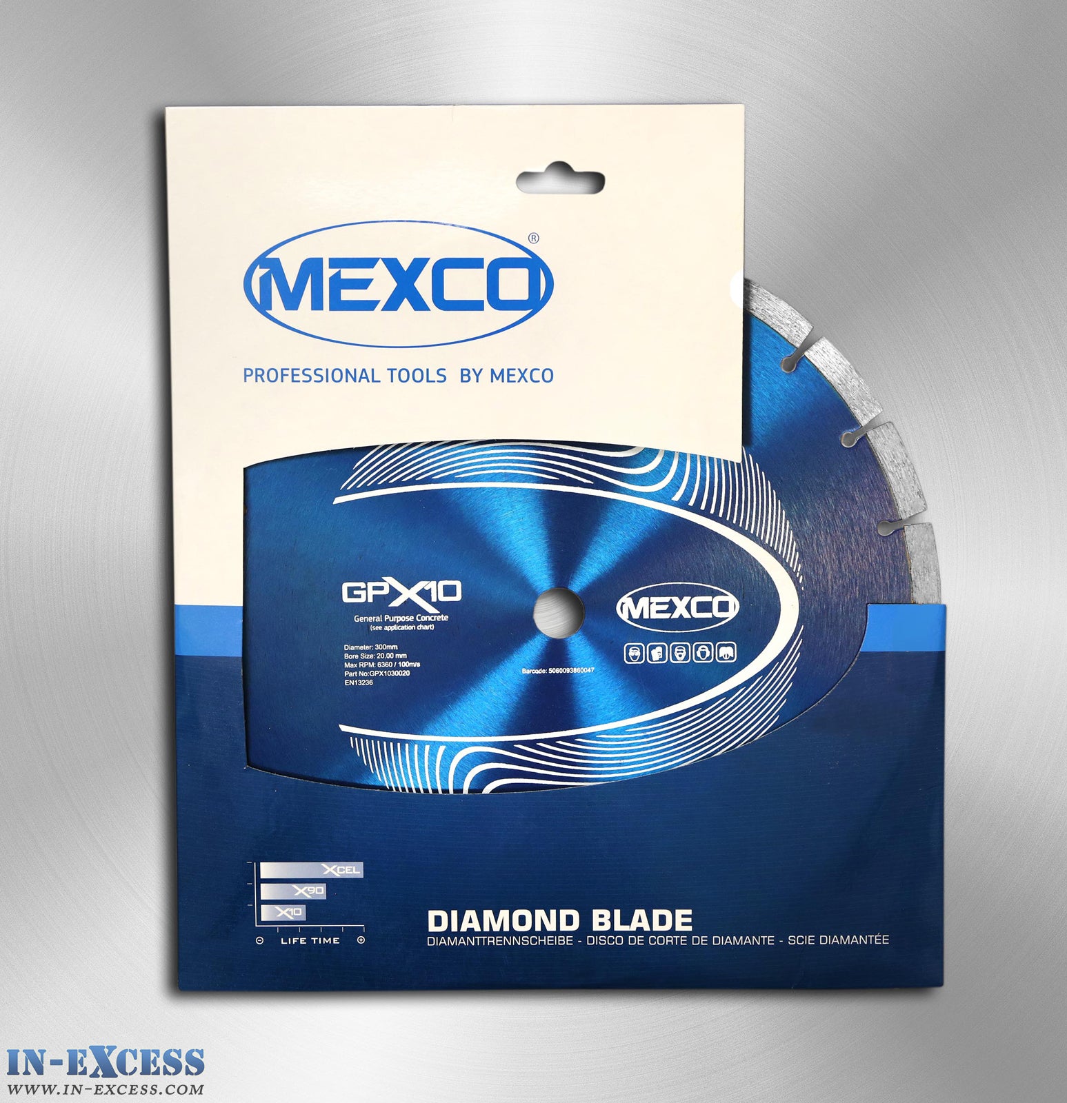 Mexco Professional GPX10 Diamond Cutting Disc for Concrete 300mm