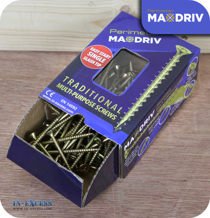 Perimeter MaxDriv Traditional Multi Purpose Screws 4.5 x 70mm - Pack of 100