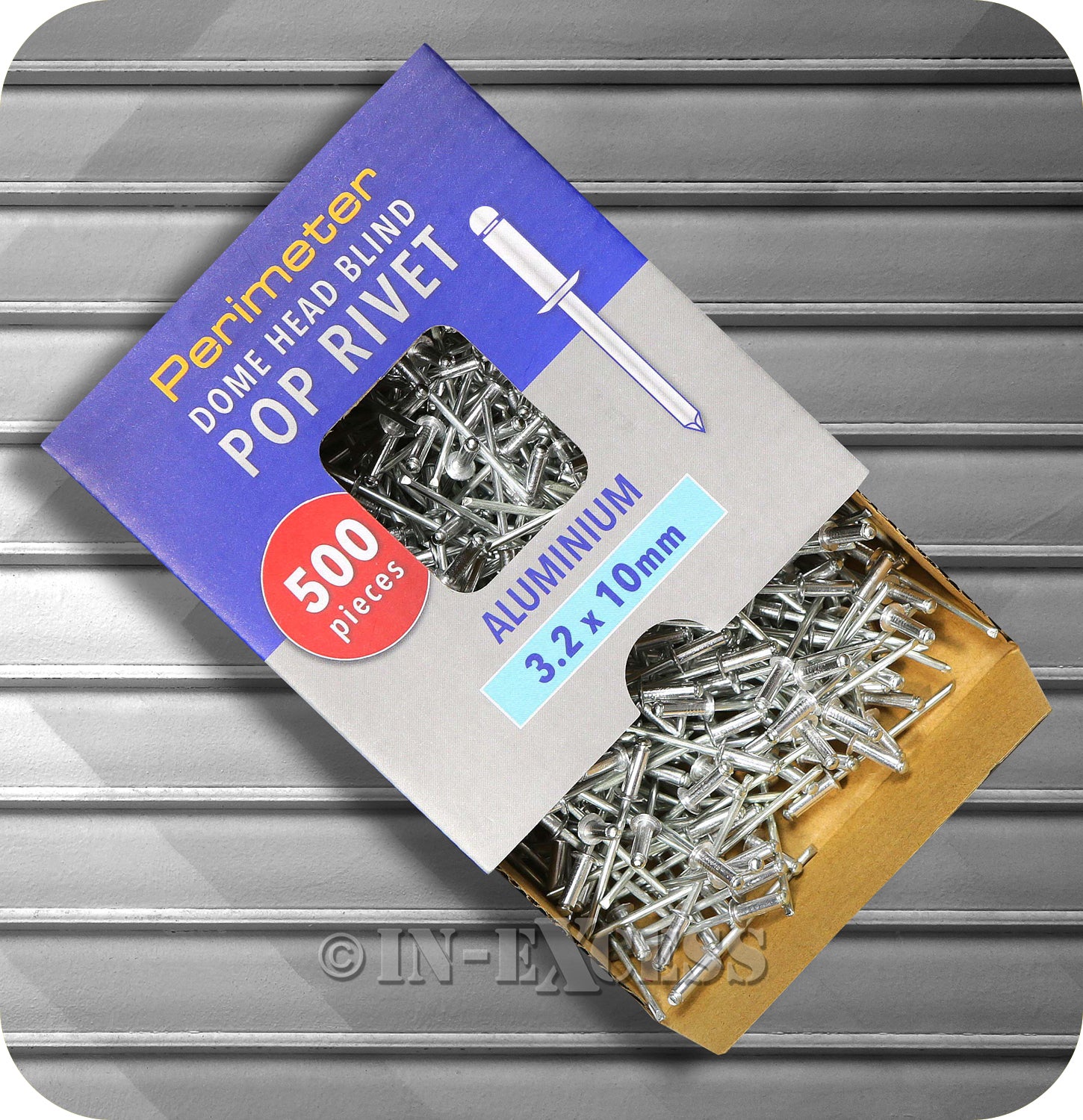Perimeter 500pcs Dome Head Aluminium Pop Blind Rivets Boxed - 3.2mm x