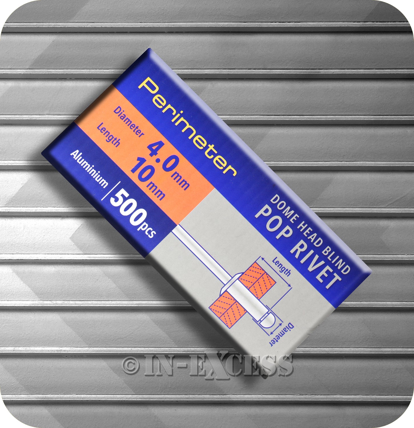 Perimeter Dome Head Aluminium Pop Blind Rivets Boxed - 4.0mm x 10mm