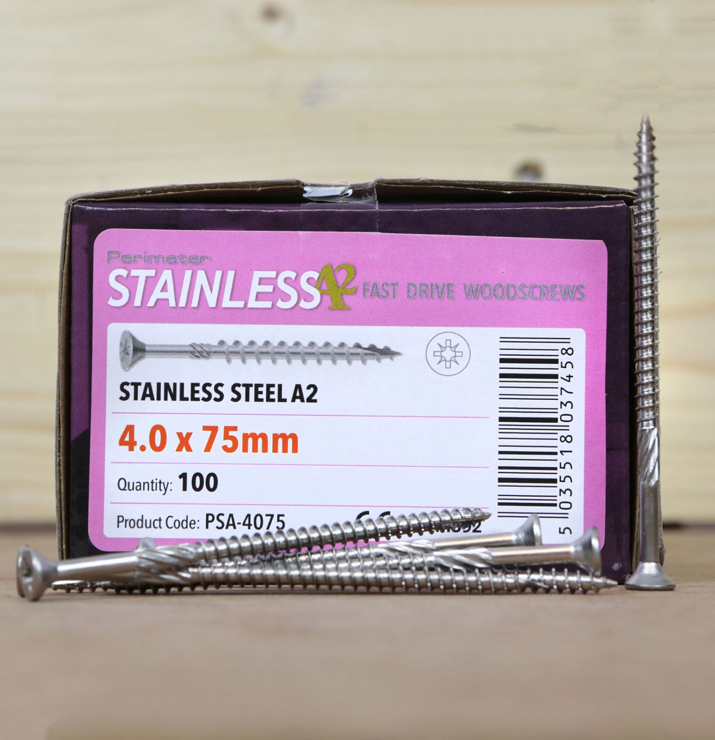 Perimeter Stainless Steel A2 Torx Wood Screws 4.0 x 75mm - Pack of 200