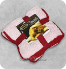 Scruffs Luxurious Faux Suede Plush Reversible Snuggle Pet Blanket - Scarlet