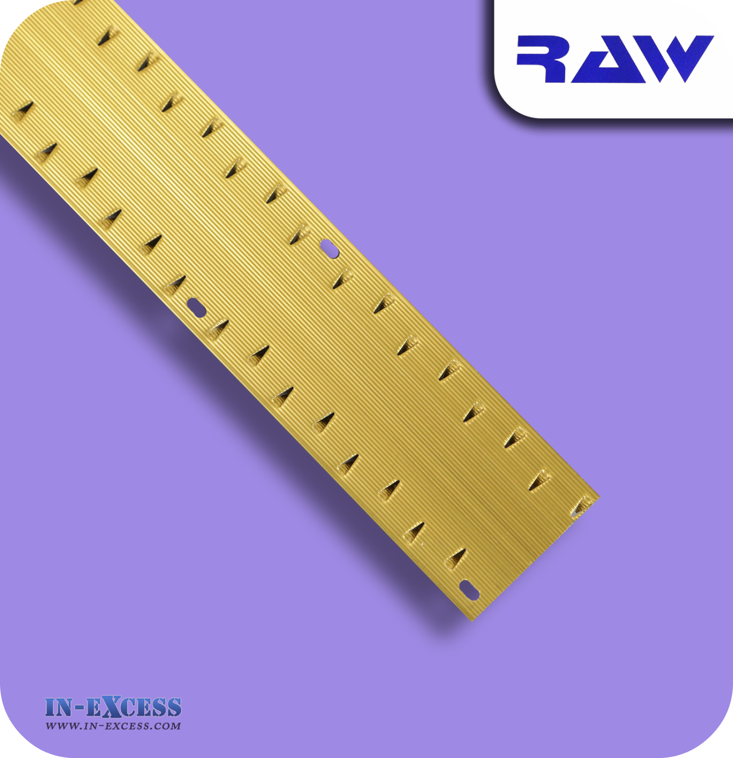 RAW Aluminium Carpet Strip Dual Grip Standard - Gold