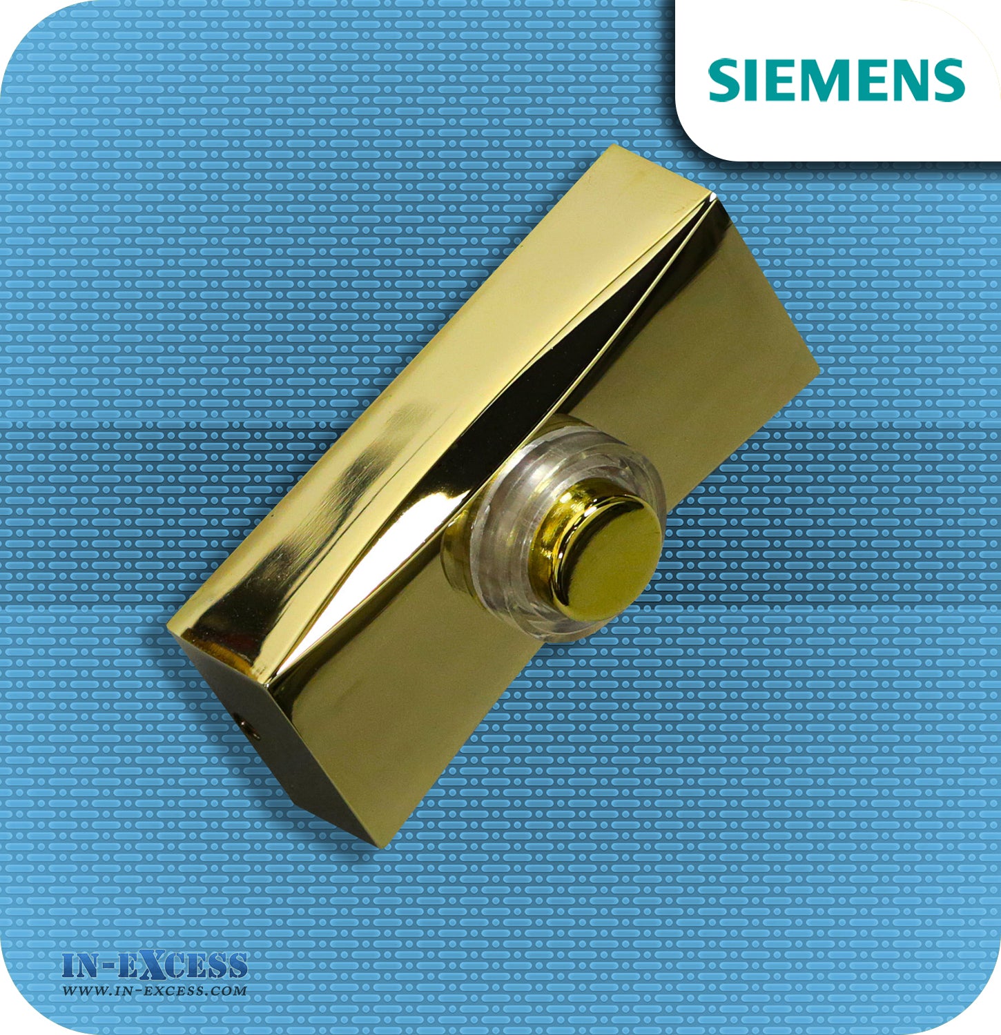 Siemens Brass Effect Wired Bell Push For Wired Door Chimes - JSJS-312 (DCW15)