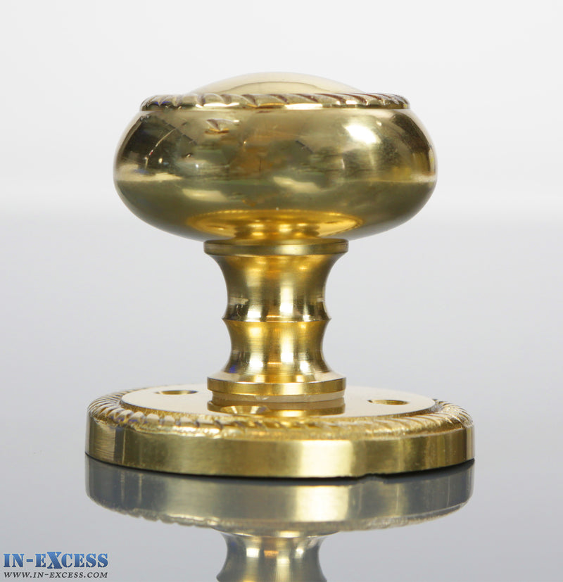 Specialist Brass Geo Mortice Knob, Spindle & Screws