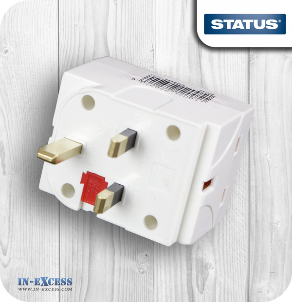 Status 3 Way Fused Plug Socket Adaptor