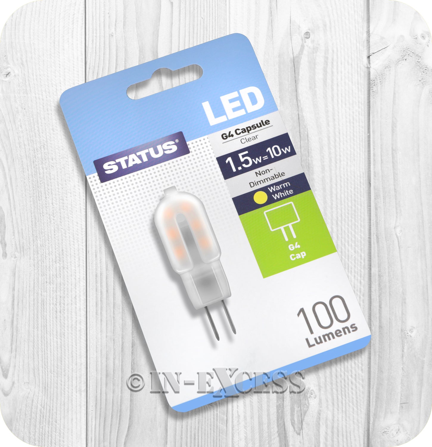 Status LED Non-Dimmable G4 Capsule Bulb 1.5W~10W - Warm White